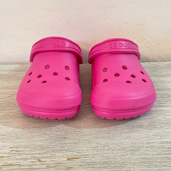 Women's Crocs Shoes Small 6 7 Bright Pink Mules - Picture 3 of 12